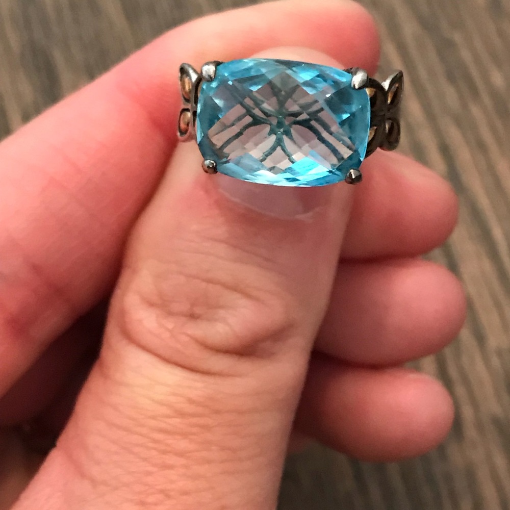 David Yurman Blue Topaz Ring